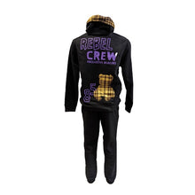 Load image into Gallery viewer, REBEL CREW BLACK HOODIE
