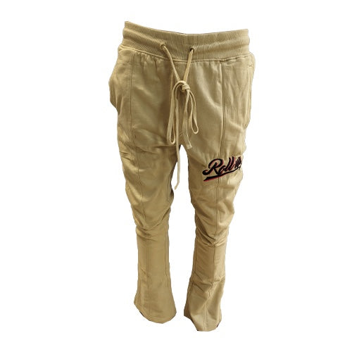 ROLL-UP KHAKI SWEATPANTS