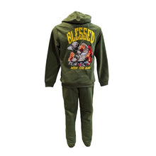 Load image into Gallery viewer, BLESSED OLIVE GREEN HOODIE
