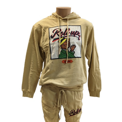 ROLL-UP KHAKI HOODIE